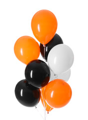 Halloween balloons on white background