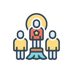 Color illustration icon for extraordinary