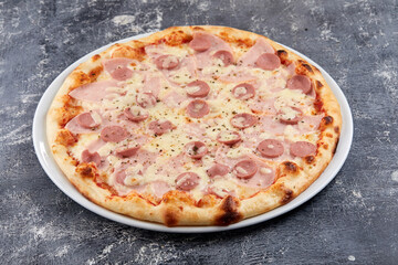 italian pizza on the white plate