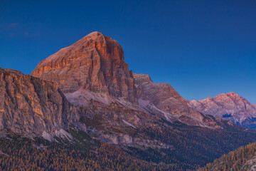 Naklejka premium The Dolomites also known as the Dolomite Mountains, Dolomite Alps or Dolomitic Alps, are a mountain range located in northeastern Italy.