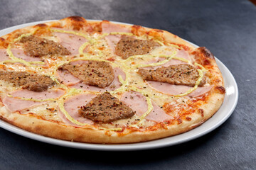 italian pizza on the white plate