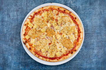 italian pizza on the white plate