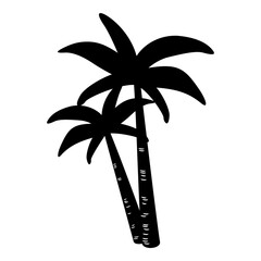 palm tree silhouette illustration