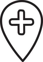 Obraz premium pin location doodle icon