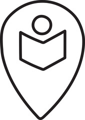 pin location doodle icon