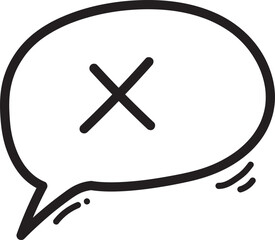 speech bubble doodle icon