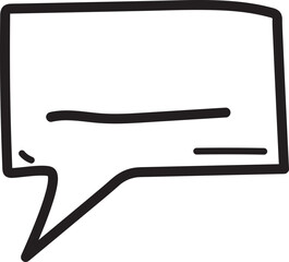 speech bubble doodle icon