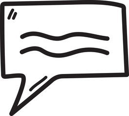 speech bubble doodle icon