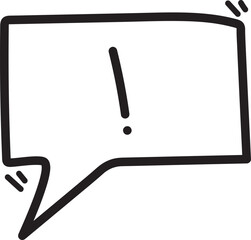 speech bubble doodle icon