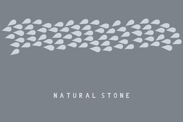 Natural stone path. Garden design. Vector.
