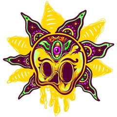 skull mask psychedelic tribe