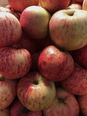 Closeup of ripe apples pattern