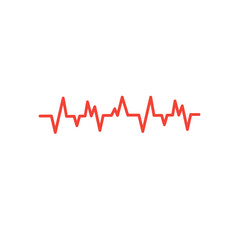 Heartbeat / heart beat pulse flat vector icon 