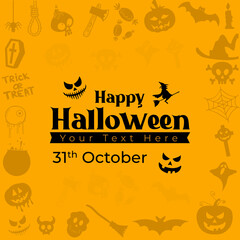 halloween horror post editable template