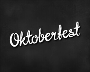 Obraz premium oktoberfest typography on chalkboard graaphic