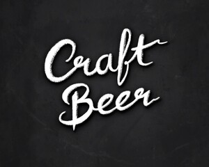 craft beer typography on chalkboard graaphic