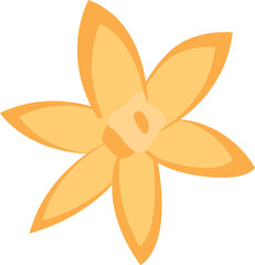 Flower simple icon. Vector illustration