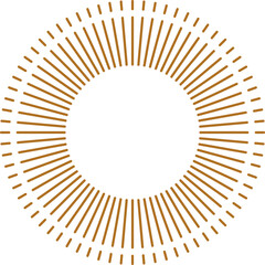 Sunburst Abstract Decorative element. Vector illustration
