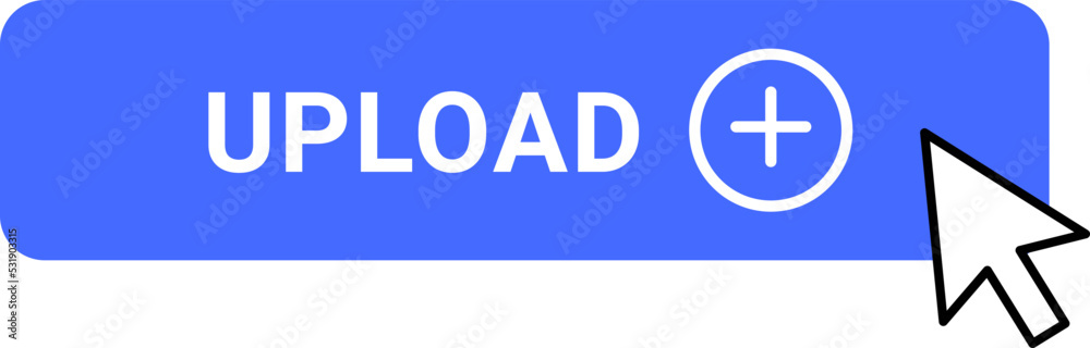 Wall mural upload click button web design element. vector illustration