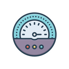 Color illustration icon for indicating