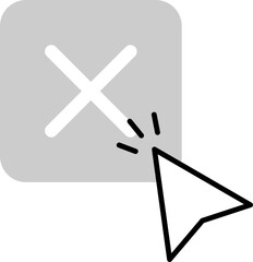Cancel click button Web Design element. Vector illustration