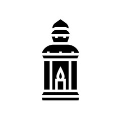 christmas lantern winter glyph icon vector. christmas lantern winter sign. isolated symbol illustration