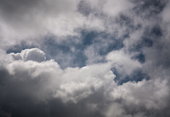 Cloudy stormy sky with clouds. Nature abstract background