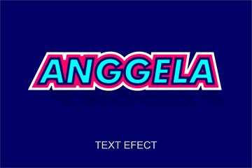 Fototapeta premium design simple text efect ANGGELA
