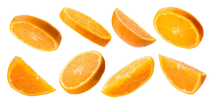 orange sliced variety on transparent background, PNG image.
