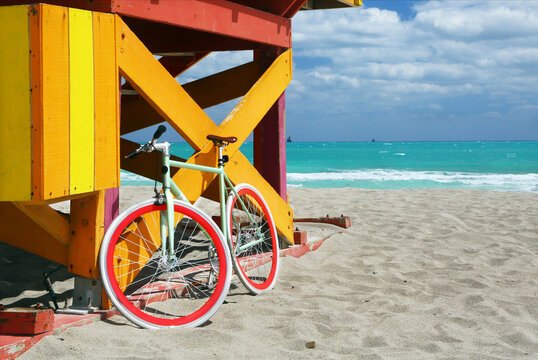 Bike & lifeguard station in Miami Beach
