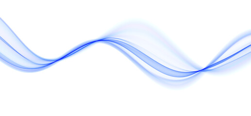 Obraz premium Blue abstract wave. Magic line design. Flow curve motion element. Neon gradient wavy illiustration.