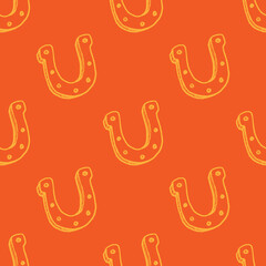 horseshoe vector seamless pattern for print or web design