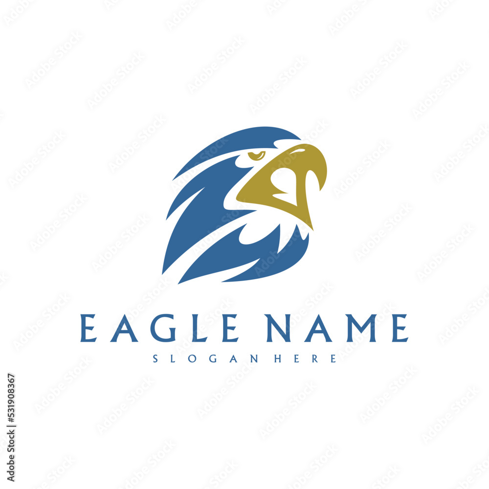 Wall mural eagle logo design vector template. simple icon symbol