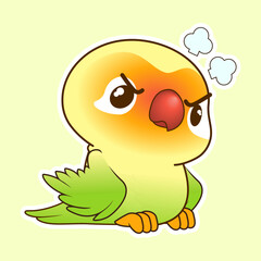 cute little love bird vector illustration