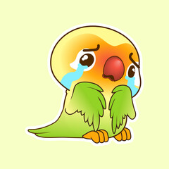 cute little love bird vector illustration