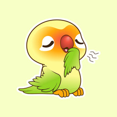 cute little love bird vector illustration