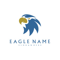 Eagle logo design vector template. Simple icon symbol