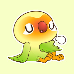 cute little love bird vector illustration