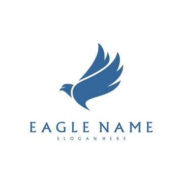 Eagle logo design vector template. Simple icon symbol