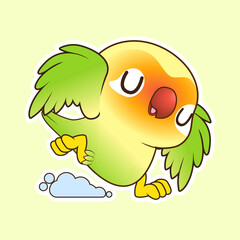 cute little love bird vector illustration