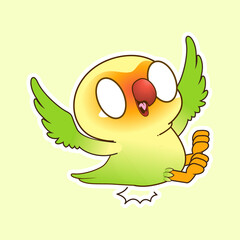 cute little love bird vector illustration