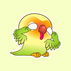cute little love bird vector illustration