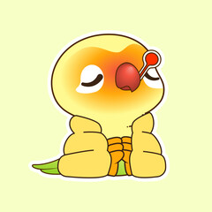 cute little love bird vector illustration