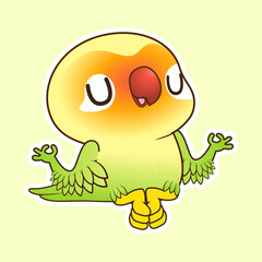 cute little love bird vector illustration
