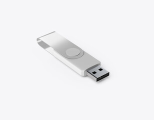 USB Flash Drive Mockup. 3D render