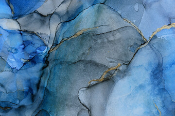 Abstract liquid ink art painting as background, top view