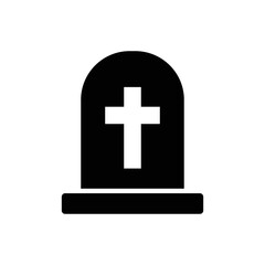 Obraz premium tombstone icon vector design template