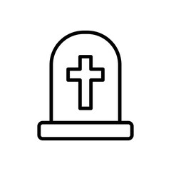 Obraz premium tombstone icon vector design template