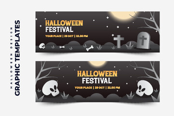 Simple and elegant Halloween graphic design template that is easy to customize