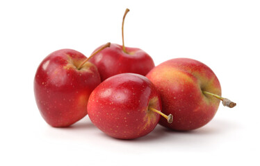 Red apples  isolated on white.